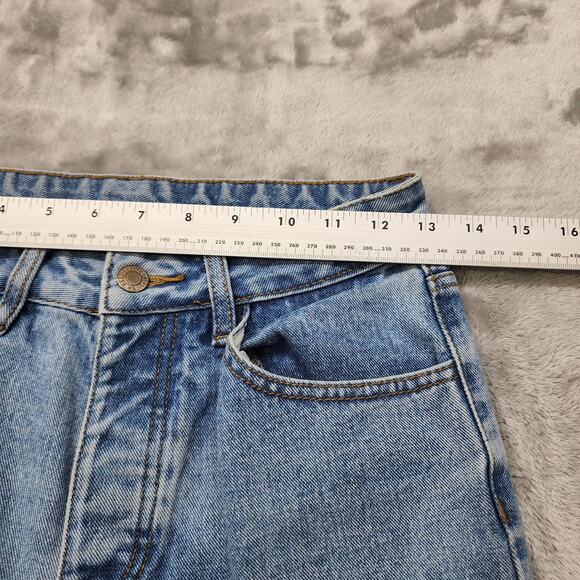J Galt Brandy Melville Jeans Womens S Mom High Waist Straight Leg Crop Raw Hem - Picture 7 of 11
